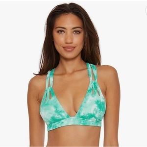 BECCA BY REBECCA VIRTUE Skylar Tie-Dye Banded Triangle Bikini Top